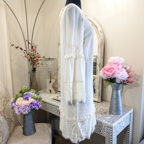 🍒NWT🍒 MICHAEL KORS SHIFT LACE TRIM DRESS - Picture 3 of 8